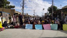 Protest on March 24 was held in Kalat against the ongoing state crackdown on the Baloch Yakjehti Committee (BYC) and the arrest of its leader, Dr. Mahrang Baloch. Photo: Baloch Yakjehti Committee/X