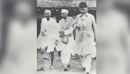 Jawaharlal Nehru with Mahatma Gandhi and Abul Kalam Azad, Wardha, August 1935