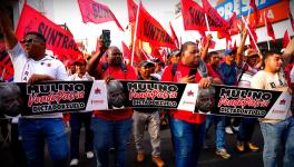 Members of SUNTRACS mobilizing on April 24. Photo: SUNTRACS