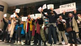 Protests against the deportation of Hossein Abadi at Logan Airport, Boston, US. (Photo: Sarah Bentancourt, Commonwealth)