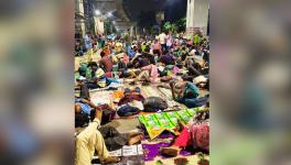 Teachers who lost their jobs continue to protest in front of the WBSSC office, Bidhannagar, Kolkata.