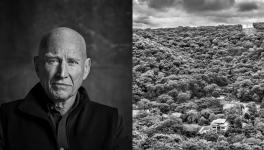 Sebastião Salgado and a photo of his from the Amazon. Photos via Instituto Terra