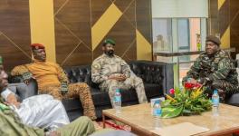 (Left to right) Captain Ibrahim Traoré of Burkina Faso, Colonel Assimi Goïta of Mali, and General Abdourahamane Tchiani of Niger. Photo: CGTN