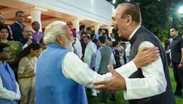 Prime Minister Narendra Modi greeted Ghulam Nabi Azad, member  of a multi-party delegation which visited various nations, at his residence, New Delhi, June 10, 2025