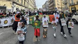 Rally in Naples on April 13. Photo: Potere al Popolo