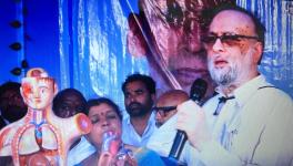 Padmashri Dr. Prasada Rao explaining how Kattaiah was operated and an artificial valve placed and how it worked for more than 45 years in memorial meetings in his village.