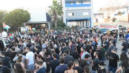 Protest at Piraeus Port on Monday, July 14. Source: PAME International