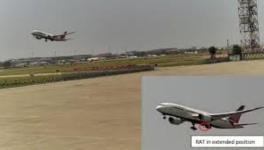 Showing RAT deployed soon after take-off (from AAIB Report).