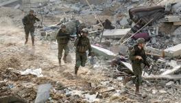 Israeli forces in Jabalia refugee camp in the northern Gaza Strip, one of the most fiercely targeted areas. Photo: IDF Spokesperson / Wikimedia Commons