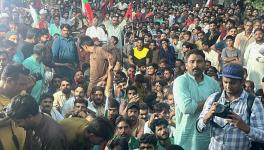 Workers' protests in Faisalabad. Hundreds of workers resisted state repression to demand minimum wage. Photo: Ammar Ali Jan