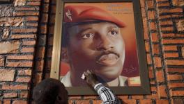 Portrait of assassinated Burkinabé President Thomas Sankara in Niamey, Niger. Photo: Pedro Stropasolas