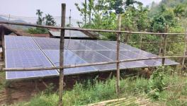 Solar panels were installed in the backyard of Ioanis Kurbah's and Jenita Jyrwa’s place in 2020 (Photo - Sanskrita Bharadwaj, 101Reporters).