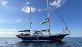 The Madleen before departure. Source: Tan Safi/Freedom Flotilla Coalition
