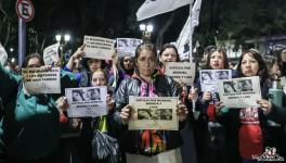Mass protests against the femicide of two young women and one girl in the province of Buenos Aires. Photo: La Garganta Poderosa