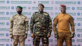 Leaders of the Alliance of Sahel States, Assimi Goïta of Mali, Ibrahim Traoré of Burkina Faso and General Abdourahamane Tchiani of Niger. Photo: X