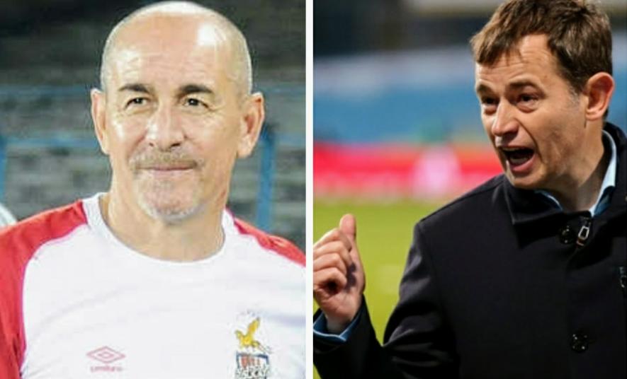 Antonio Habas of ATK and Kibu Vicuna of Mohun Bagan