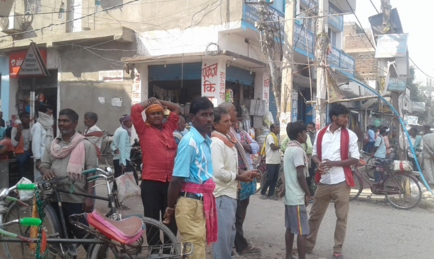 A group of daily wage labourer waiting for work