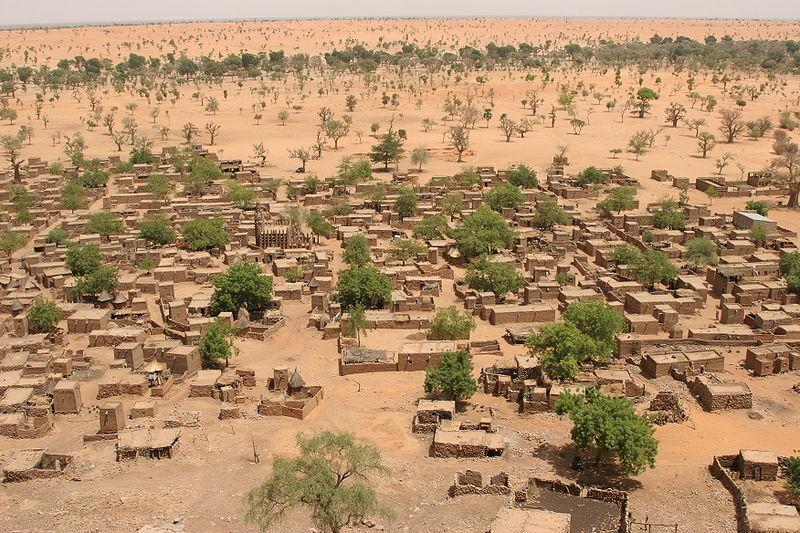 Telly, one of the first villages in the Bandiagara escarpment in Mali