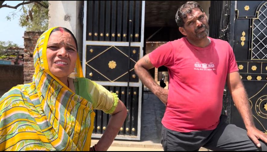 Bhim Tripathi and his wife in Jhansi