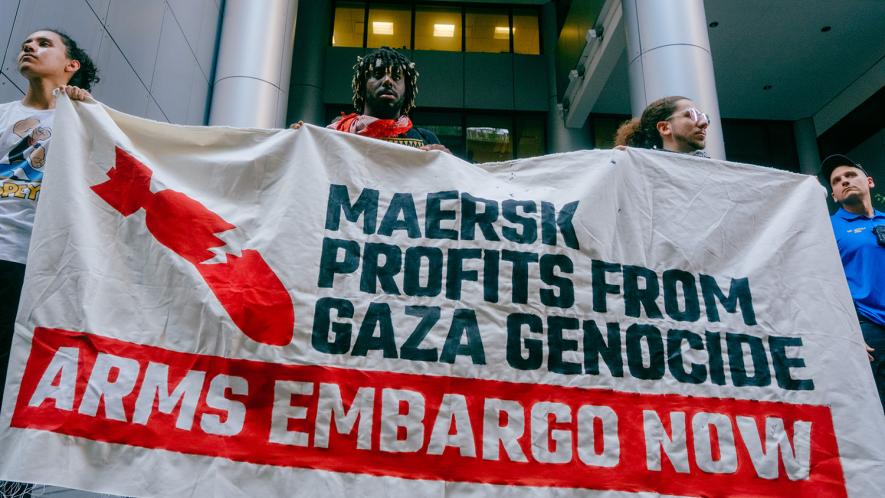 Palestine solidarity demonstrators march in New York City (Photo: Wyatt Souers)
