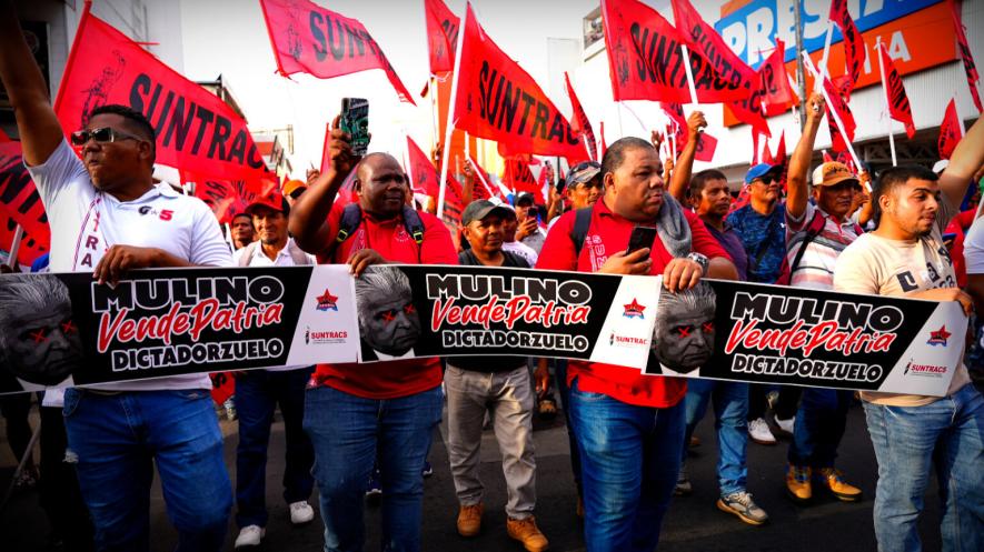 Members of SUNTRACS mobilizing on April 24. Photo: SUNTRACS