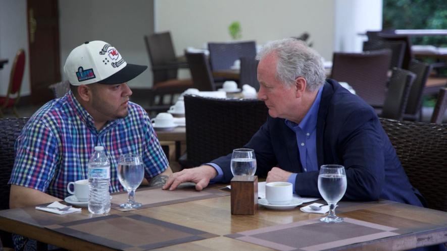 Senator Van Hollen meets with Kilmar Abrego Garcia on April 17. Photo: Chris Van Hollen/X