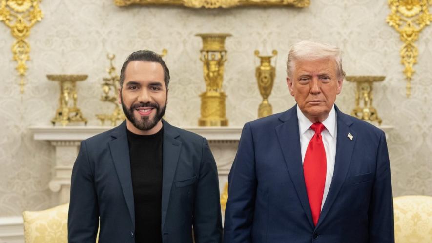 Salvadoran President Nayib Bukele and US President Donald Trump at the White House on April 14. Photo: White House/X