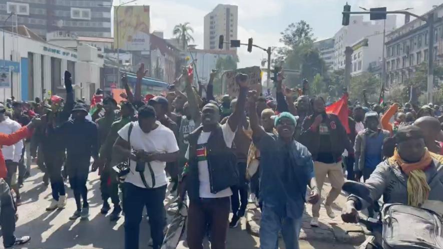 Revolutionary Youth League of Kenya on the streets of Nairobi on June 25. Photo: Screenshot