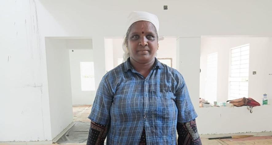 Mini CS, a construction worker at the site (Photo - Jamsheena Mullappatt, 101Reporters)