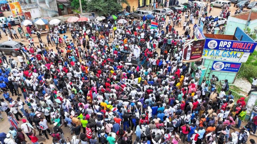 Wednesday's massive GALA Anti-Corruption Protest in The Gambia. Photo: GALA