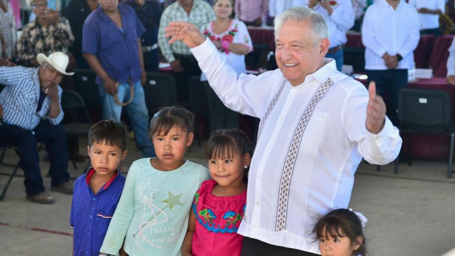 AMLO visits Huírivis in Nov. 2023. Photo: X