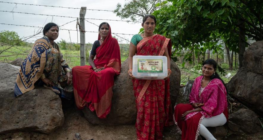 The Arogya Sakhis are equipped with a medical kit with medicine, band aids, and other medical supplies (Photo - Abhijeet Gurjar, 101Reporters)