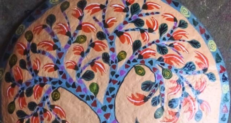 A painting made by Amar Baiga (Photo - Satish Bhartiya, 101Reporters)