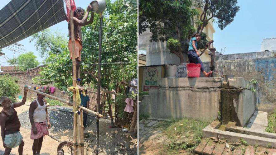 Living high on falling water: In an effort to build houses higher than the road level, some people raise the plinth of their homes by 6 to 8 feet (Photo - Saurabh Chaubey, 101Reporters)